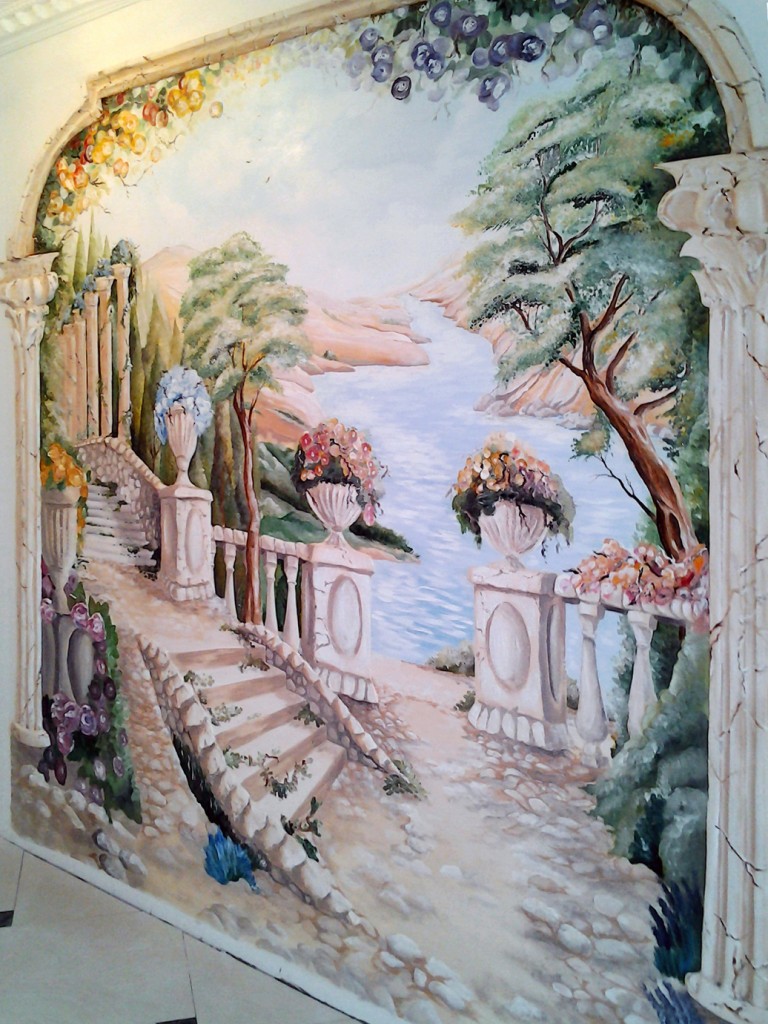 роспись красками в интерьере Одессы