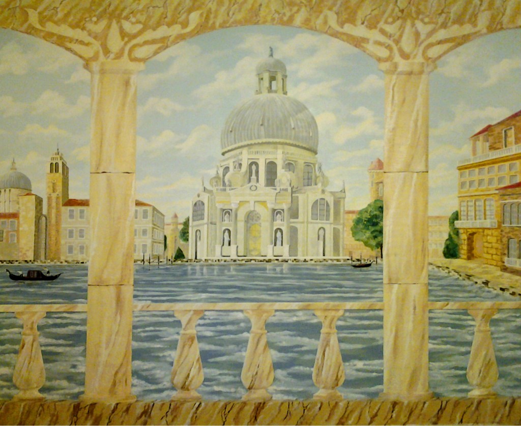 Венецианский собор Санта Мария делла Салуте роспись стен, роспись потолка, витраж.